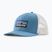 Baseball cap Patagonia P-6 Logo Trucker shore blue