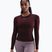 Women's longsleeve Nike One Fitted Dri-Fit burgundy crush/white