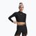 Women's training longsleeve Under Armour HeatGear Crop Mock ultimate black/white