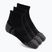 Socks Under Armour Perf Tech Qtr 3 pack ultimate black/ultimate black/jet gray