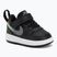 Children's shoes Nike Court Borough Low black/smoke grey/white/illusion green