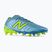 Football boots New Balance Tekela Pro Low V5 FG metallic blue/alkaline green/Team Navy
