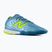 Football boots New Balance Tekela Team Low V5 IN metallic blue/alkaline green/team navy