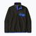 Men's fleece sweatshirt Patagonia Lightweight Synchilla Snap-T Pullover black w/p6 blue