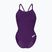 Ladies' one-piece swimsuit Arena Team Light Drop Solid plum/white
