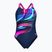 Women's one-piece swimsuit arena Bloom Swim Pro Back Lb multi navy/navy/shocking pink