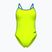 Ladies' one-piece swimsuit Arena Lace Back Solid artic lime/blue cosmo