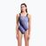 Ladies' one-piece swimsuit arena Night Light U Back blue multi/black