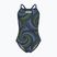 Children's one-piece swimsuit arena Fireflow Lightdrop Back navy/team navy yellow