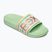 Women's ROXY Slippy II green stripe flip-flops