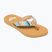 Women's ROXY Porto Raffia II blue depths flip flops