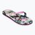 ROXY Tahiti VII children's flip flops black/pink stencil
