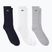 Lacoste RA4182 3 pairs silver chine/white/navy blue socks