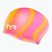 TYR swimming cap Multi-Color Long Hair Silicone orange/pink