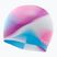 Children's swim cap TYR Tiedye Silicone Multicolor Jr pink/purple