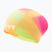 Swim cap TYR Tiedye Long Hair Multicolor Jr yellow/pink/orange