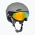 Alpina Alto Q-Lite moon/grey matt/gold mirror ski helmet