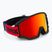UVEX Athletic FM ski goggles black matt/mirror red orange clear