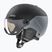 Ski helmet UVEX Wanted Visor Pro V black/silver matt