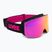 UVEX children's ski goggles Pwdr FM black matt/mirror pink green clear