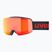 UVEX children's ski goggles Pwdr FM black matt/mirror red orange clear