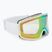 Ski goggles UVEX Provoqe V white matt/vario green mirror
