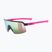 Children's sunglasses UVEX Dyrt Jr black pink mat/mirror pink