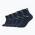 Skechers Mesh Ventilation Quarter 5 pairs navy socks