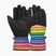 Reusch Alan Junior children's ski gloves black/multicolour lines