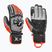 Men's ski gloves Reusch Worldcup Warrior SC black/silver/fluo red
