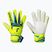 Children's goalkeeper gloves Reusch Attrakt Solid Junior safety yellow/blue