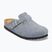 Slides BIRKENSTOCK Boston Suede Leather stone blue