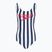 Speedo Ice Cream U-Back women's one-piece swimsuit blue/white