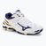 Men's volleyball shoes Mizuno Wave Voltage white / blue ribbon / mp gold