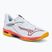 Mizuno Wave Exceed Tour 6 CC tennis shoes white/baritone blue/fiery coral 2