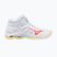 Women's volleyball shoes Mizuno Wave Voltage 2 Mid white/calypso coral/pale banana