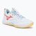 Women's volleyball shoes Mizuno Wave Momentum Pro white/calypso coral/pale banana
