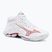 Women's volleyball shoes Mizuno Wave Lightning Elite Mid white/rose elegance/lava falls