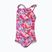 Speedo Learn To Swim Printed Frill Thinstrap cherry pink/sweet taro/hellium children's one-piece swimsuit