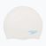 Speedo Plain Moulded Silicone children's swimming cap white/aqua splash