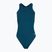 Ladies' one-piece swimsuit Speedo Racer Zip with Built in Swim Bra dark teal
