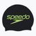 Speedo Printed Silicone swimming cap black stacked logo