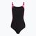 Ladies' one-piece swimsuit Speedo Shaping LunaLustre Printed anthracite/ruby