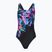 Ladies' one-piece swimsuit Speedo FL Placement Printed Powerback glitchy garden/black
