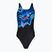 Women's one-piece swimsuit Speedo Placement Printed Leaderback canyon ombre/black