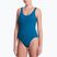 Women's one-piece swimsuit Nike Shoreline Pucker Scoop Neck black