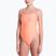 Women's one-piece swimsuit Nike Ocean Bound Ripple Texture Square Neck pink glow