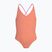 Children's one-piece swimsuit Nike Ocean Bound Ripple Texture Lace Up pink glow