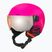 Children's ski helmet Bollé Quiz Visor Jr hot pink matte/orange gun