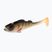 Mikado Real Fish 4 pc natural perch rubber lure PMRFP-9.5-PERCH-N